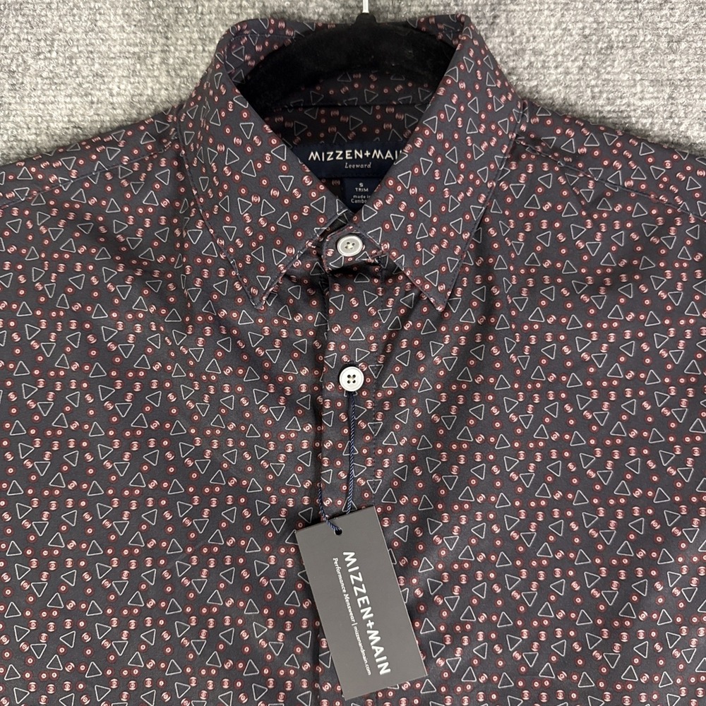 Mizzen + Main Leeward Shirt Men's Small Trim Fit Billiards Theme‎ NWT